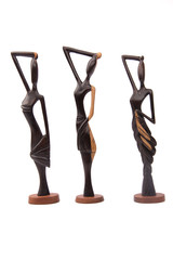 African traditional wooden figurine.