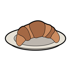 Croissant french bread vector illustration graphic design