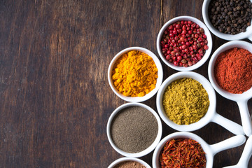 Various spices selection
