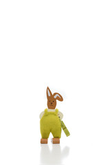 Cute and isolated easter rabbit figure with watering pot