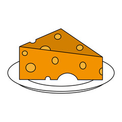 Cheese dairy cartoon vector illustration graphic design