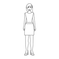 Fashion young woman vector illustration graphic design