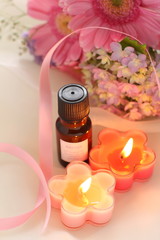 flower, candle, spa, pink, beauty, flowers, aromatherapy, decoration, table, white, rose, bouquet, aroma, relaxation, vase, nature, blossom, spring, health, therapy, floral, care, wellness, treatment,
