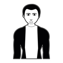 Young fashion man cartoon vector illustration graphic design