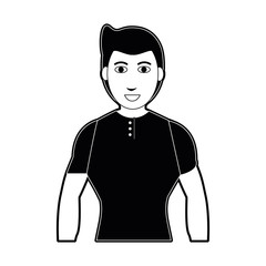Young fashion man cartoon vector illustration graphic design