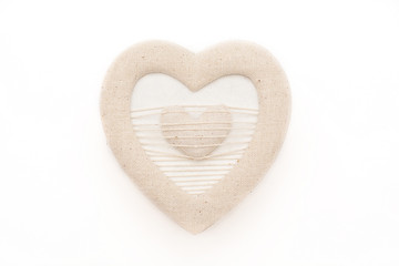 Fototapeta premium Casket in the form of heart on a white background.