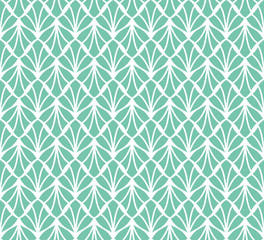 Seamless Geometric Art Deco Pattern. Abstract vector floral background.