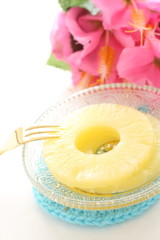 Pineapple and flower