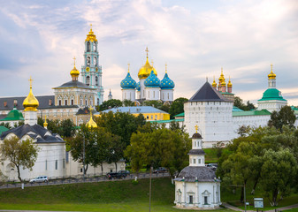 Fototapeta na wymiar View of Trinity Lavra of St. Sergius, Sergiev Posad, Moscow Region, Russia