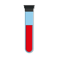 Blood test tube vector illustration graphic design