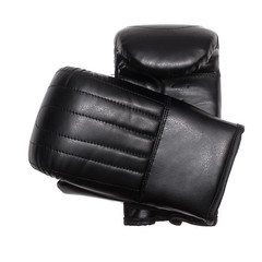 Black boxing gloves.