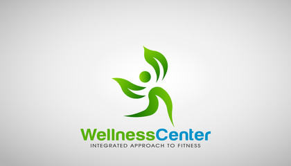 Wellness Center Logo. Vector Design Illustration