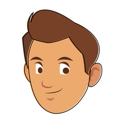 Man face cartoon vector illustration graphic design