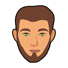 Man face cartoon vector illustration graphic design