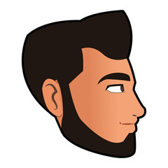 Man face cartoon vector illustration graphic design