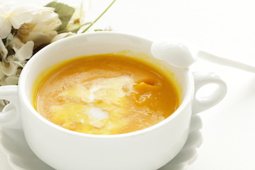 Homemade pumpkin soup
