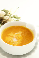 Homemade pumpkin soup