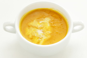 Pumpkin soup and cream
