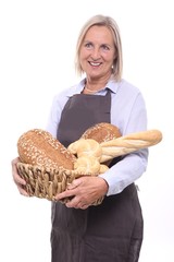 Mature woman with bread