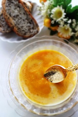 Homemade pumpkin soup