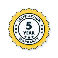 Naklejka premium 5 Year Warranty