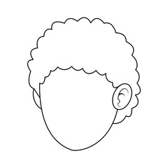 Man faceless cartoon vector illustration graphic design