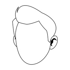 Man faceless cartoon vector illustration graphic design
