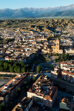 Aerial view of a village in South Spain