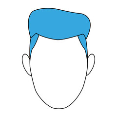 Man faceless cartoon vector illustration graphic design