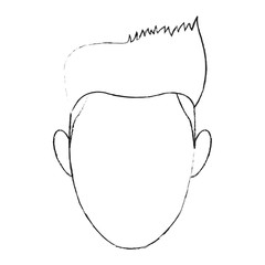 Man faceless cartoon vector illustration graphic design