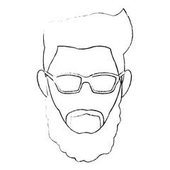 Hipster faceless cartoon vector illustration graphic design