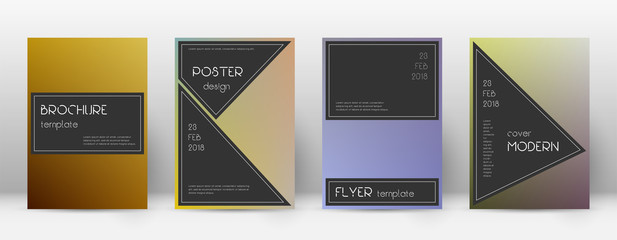 Flyer layout. Black powerful template for Brochure, Annual Report, Magazine, Poster, Corporate Presentation, Portfolio, Flyer. Actual color transition cover page.