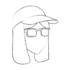 Woman faceless cartoon vector illustration graphic design