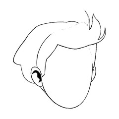 Man faceless cartoon vector illustration graphic design