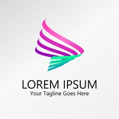 Wing Logo Concept . Creative Vector Logo Design Ideas for Your Company,Studio,Community