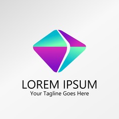 Diamond Logo Concept . Creative Vector Logo Design Ideas for Your Company,Studio,Community