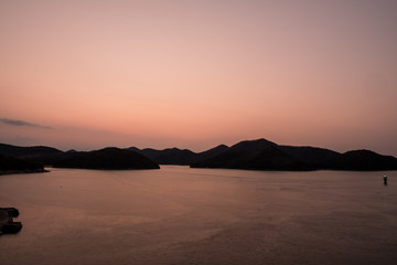 Sunrise from islands and sea