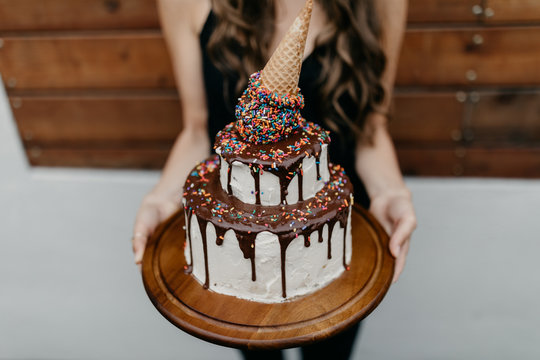 Ice Cream Drip Cake