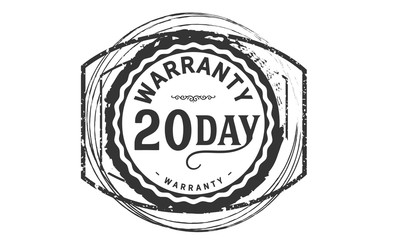 Obraz premium 20 days warranty icon vintage rubber stamp guarantee