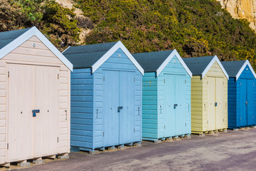 Fototapeta na wymiar Seaside beach huts