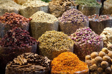 arabic Spices at the market Souk Madinat Jumeirah in Dubai, UAE
