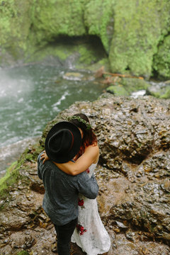 Couple Kissing in Northwest