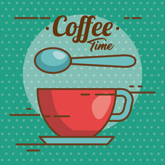 delicious coffee time elements vector illustration design