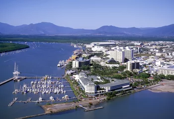 Fototapete Ozeanien Luftaufnahme von Cairns North Queensland. Australien