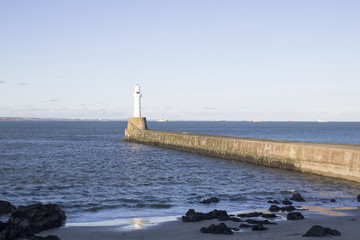 Aberdeen Lighthouse in front of Blue Sky