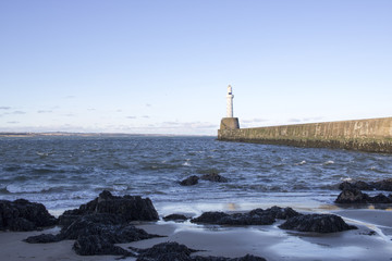 Aberdeen Lighthouse in front of Blue Sky
