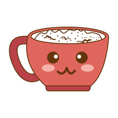 cup with happy face kawaii character vector illustration design