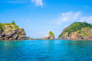 Beautiful Cock Burn Island on sunny day in Myanmar