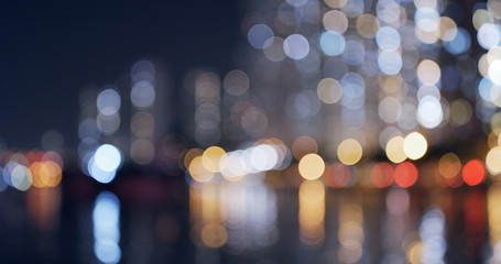 Blur of city at night © leungchopan