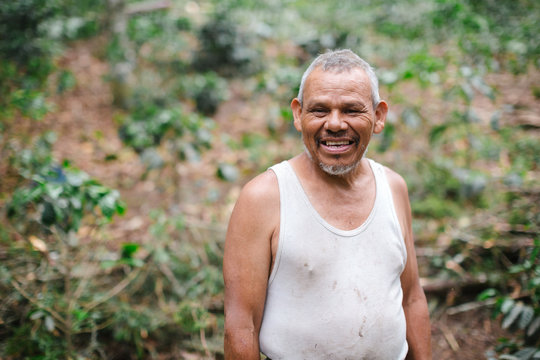 Local farmer working in coffee plantation in Nicargua